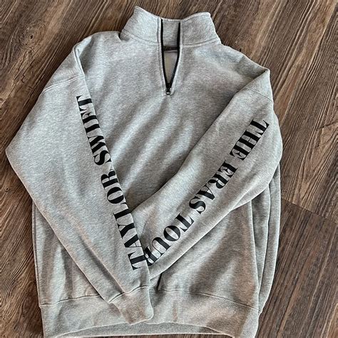 Find many great new & used options and get the best deals for Taylor Swift The Eras Tour Exclusive Merch Gray Quarter Zip Sweater L at the best online prices at eBay! Free shipping for many products!